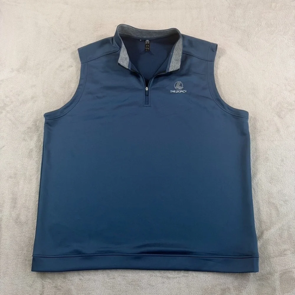 Adidas x Legacy Golf Club Quarter Zip Vest in Blue Men 2XL‎ Performance NWOT